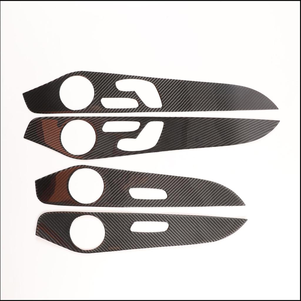 For Mercedes-Benz C-Class GLC W205 C180 2014-2020 Car Interior Doors Decoration Panel Cover Trim Soft Carbon Fiber Accessories