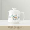 High-grade white porcelain tea cup, office personal gift box, mug, water cup, new Chinese-style household tea cup with lid
