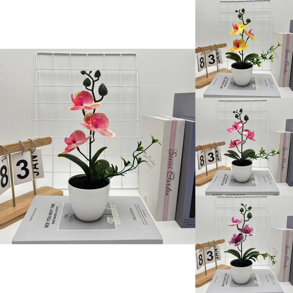 Butterfly Orchid Artificial Plant Home Decor Wedding Photography Prop With Plastic Material For Indoor Use