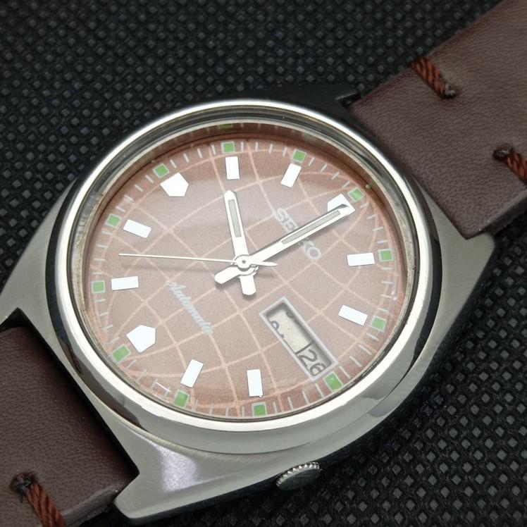 USED VINTAGE SEIKO AUTOMATIC 7009A JAPAN MENS D/D BROWN WATCH 621e-a415941-2 SKU621e-a415941