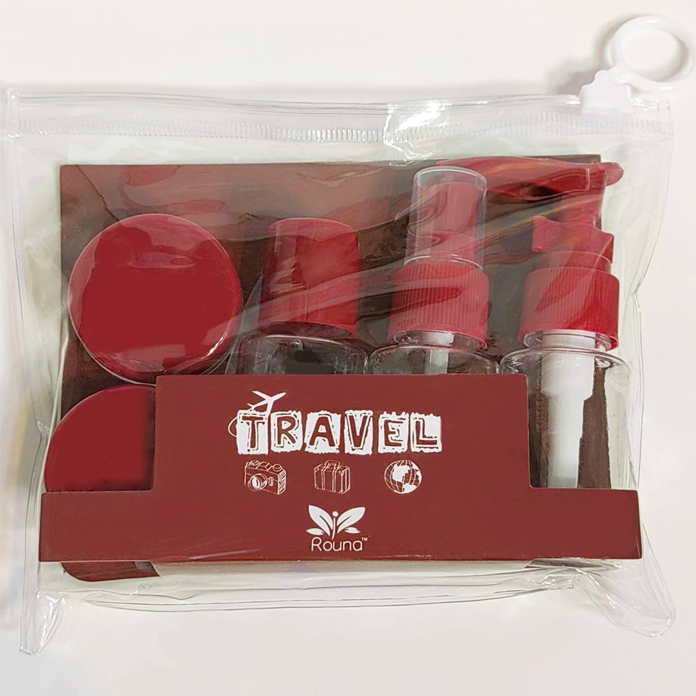 6 ks Sada cestovních lahviček Kosmetika Pleťové mléko Šampon Koupelový gel Zubní pasta Cestovní Přenosné Vodotěsné Těsnění Cestovní potřeby