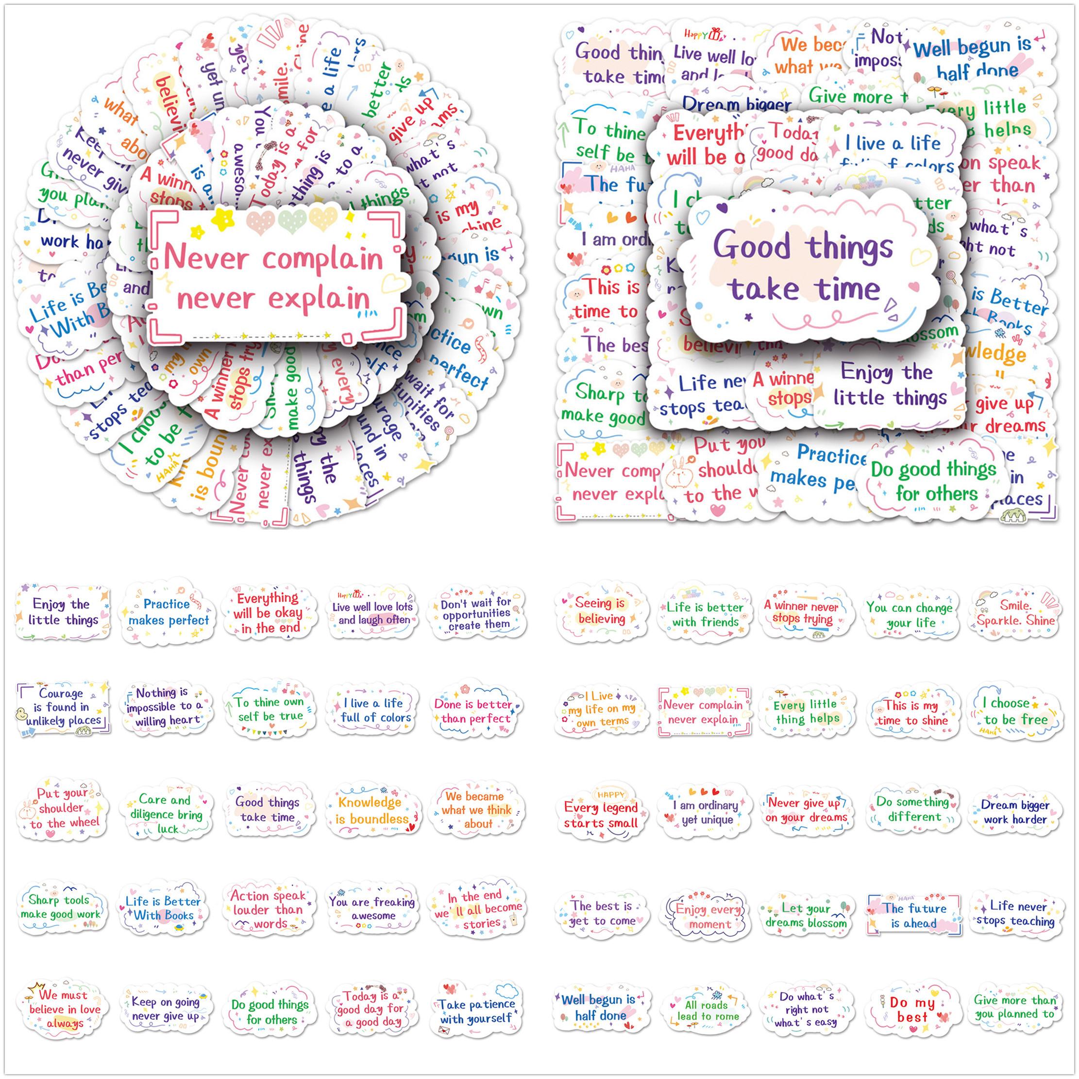 50Pcs/Set Funny Wisdom Sentences Series 02 Waterproof Stickers DIY Fashion Doodle Decals Stickers