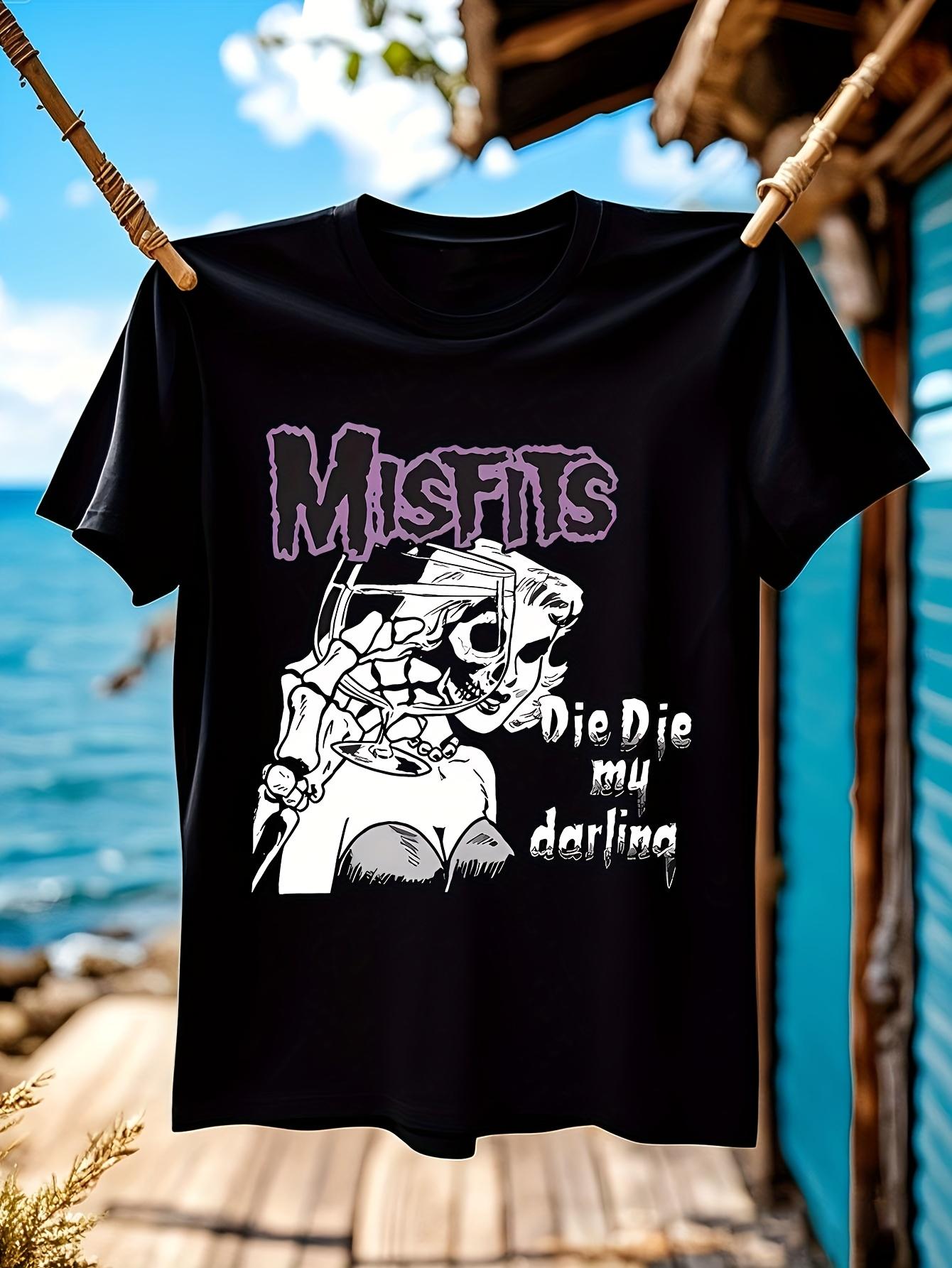 Misfits Die My Darling Tshirt - Black Casual Crew Neck Te... L