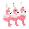 [EXCEART] Flamingo Plush Keychain 3pcs Bag Charm Car Decoration Bag Pendant Pink Animal Motif Bag Ornament