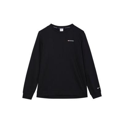 Embroidered Logo Crew Neck Sweatshirt Men Tops Black FB5510-010