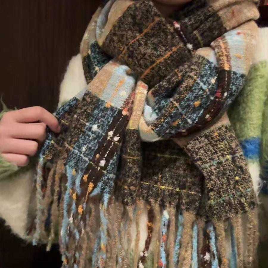 

Full of Galaxy Series~ Autumn and Winter New Contrast Color Scarf Warm Scarf Full of Galaxy Super Thick 65*180*10 верблюд