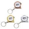 2M Miniature Tape Measure ABS Carbon Steel Keychain Portable Measuring Tool for Home Office Car DIY Projects Daily Use