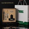 HERO 1802 Fountain Pen Gift Set with 3 Nibs and Ink, Black