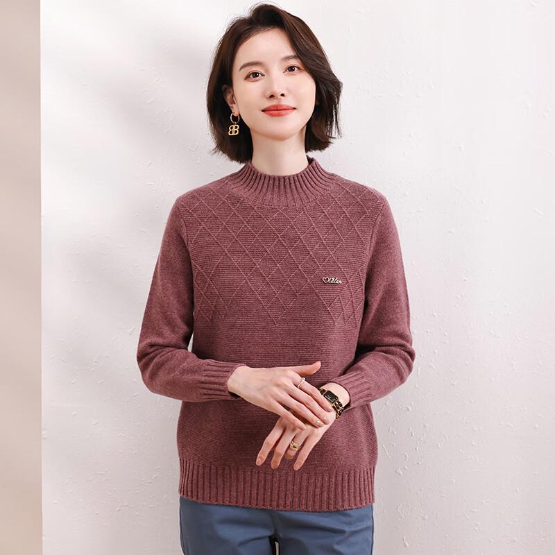 

Женский свитер Yiliteng из толстой чистой шерсти с полувысоким воротником 165