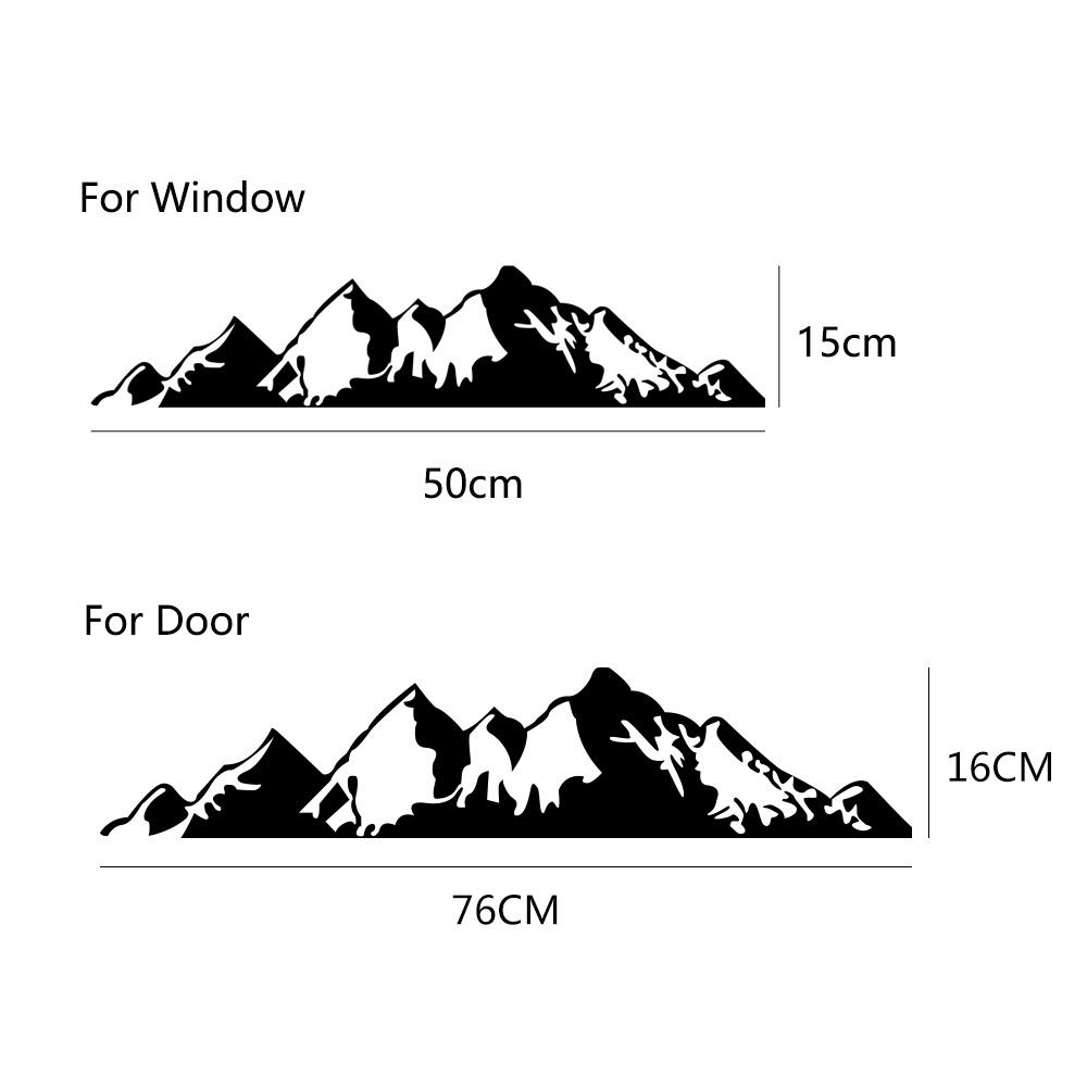 2PCS Car Stickers For Jeep Renegade Liberty Patriot Wrangler JK Grand Cherokee Rubicon Compass Vinyl Mountain Decals Accessories