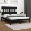VidaXL Bed Frames Black Solid Wood 200x200 Cm 3104762