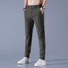 Spring Summer Men's Ice Silk Golf Casual Slim Straight Thin Trousers Male Fashion Stretch Breathable Jogging