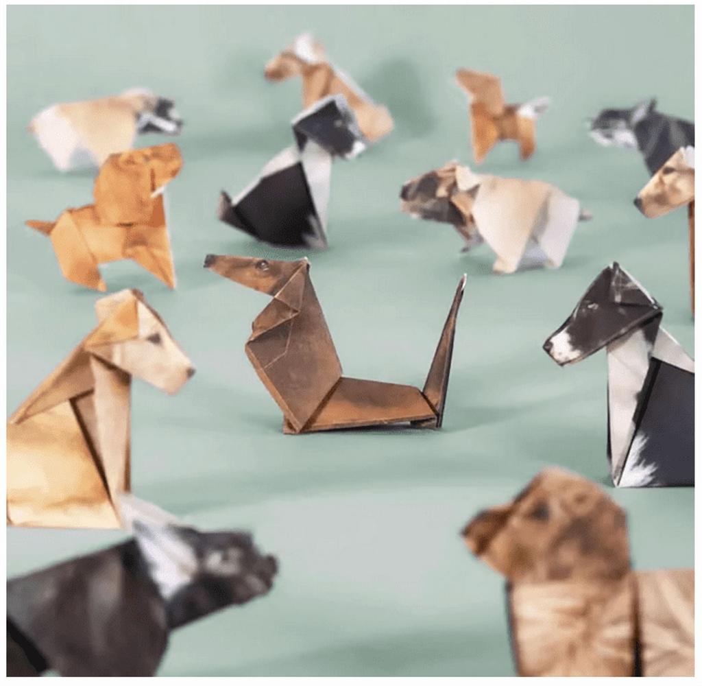 150/100/50pcs DIY Paper Cats Dogs Dinosaurs Folding Animal Creative Papercraft Kit Handmade Activity for Adults & Kids Cute Gift