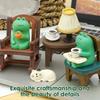 6/7Pcs Mini Frog Figurines Ornamen Funny Desk Decor for Home Bedroom Decor Birthday Gift Simulated Miniature Animal Collectible
