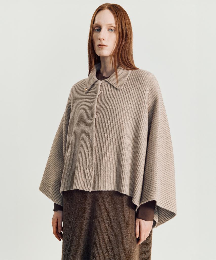Meibeoyu Roddie Cape Knit Jacket _ Beige