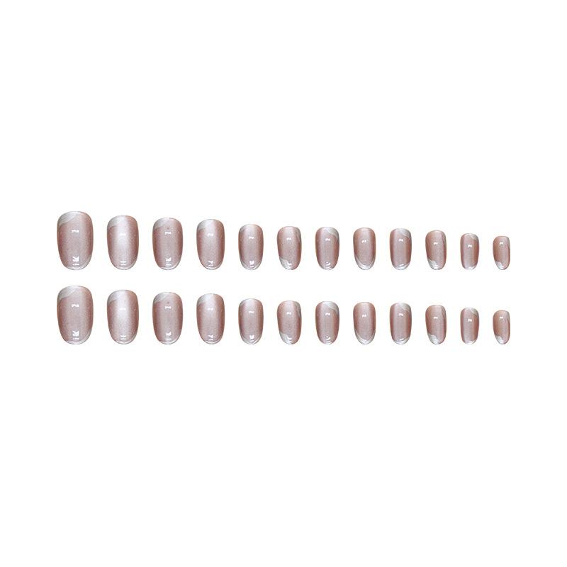 Cat'S Eye Fake Nail Nail Piece Nail Piece Nail Piece Nail Piece Patch Nail Piece Press On Nails 24 Pieces