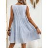 New Summer Women'S Loose Casual Flowing Sleeveless Plaid Dress
