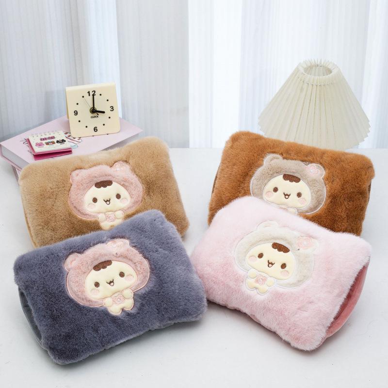 Electric Hot Water Bottle: Safe, Explosion-Proof, Auto Power-Off, Double Hand Inserts, Washable, Baby-Friendly