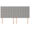 Maison Exclusive - Tête de lit Gris clair 180 x 5 x 118/128 cm Tissu