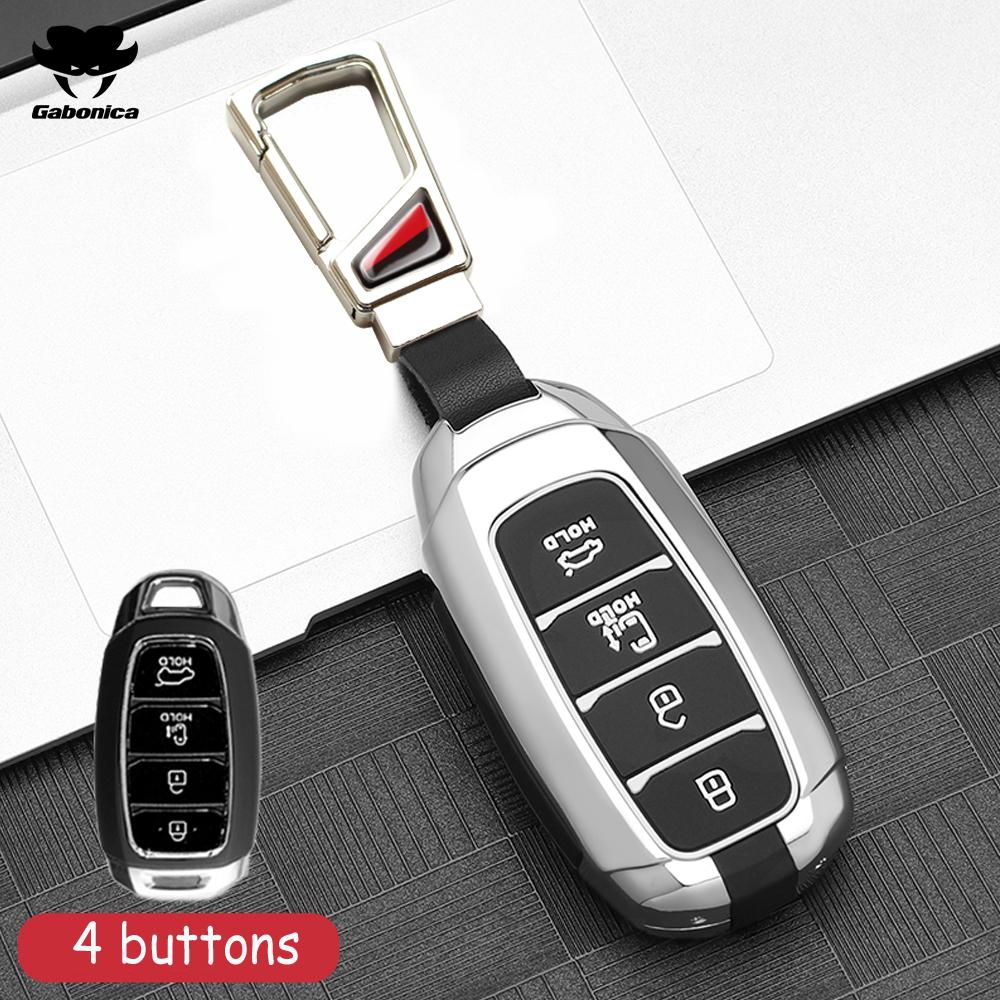 Alloy Car Key Cover For Hyundai N Line Verna Solaris Elantra Azera Kona Encino Grandeur Azera Palisade I30 Ix35 Accent Santa Fe