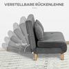 Sleeper Sofa Recliner Sofa Couch, Incl. 2 Cushions, Velvet Look, 130 X 78 X 79 Cm, Grey