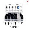 100Pcs Car Clip 6 Size Auto Interior Plastic Bumper Clips Rivets Fasteners Push Type Pin Retainer Trim Kit With Fastener Remover