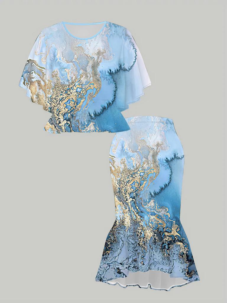 3D Printed Classical Totem Women's Print, Fashionable Large-sized, Elegant, Versatile for All Seasons. T-shirt, Skirt and Set, Fashionable Style