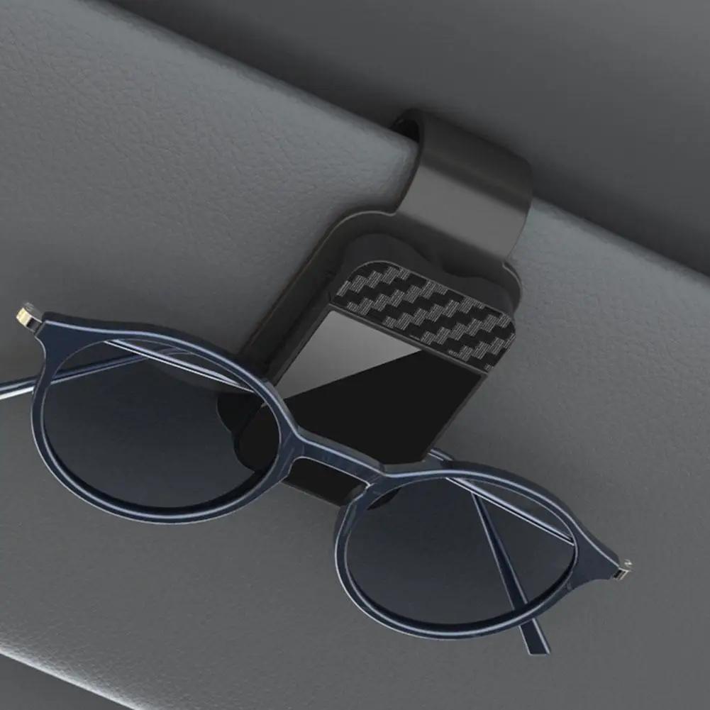 

Car Visor Eyeglass Clip Carbon Fiber Press To Open Multicolor Glasses Holder For Car Interior Accessory Car Glasses L0y3