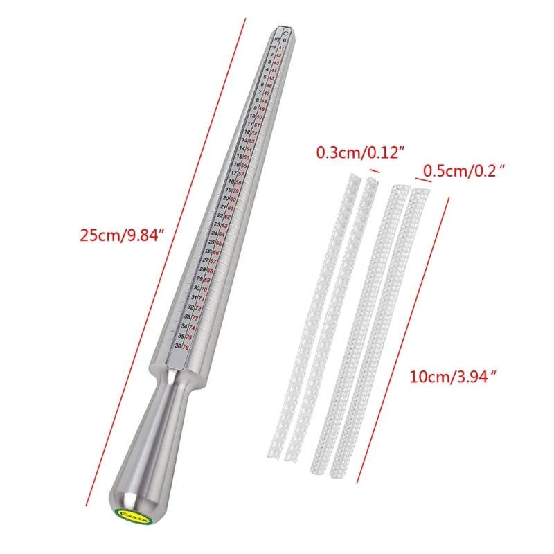 Ring Sizer Set Metal Measuring Tool Ring Mandrel Finger Sizing Gauge Jewelry Measurement Tool Jewelry Sizing Measuring