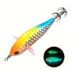Laser Luminous Luminous Fishing Bait Shrimp Shape 63mm 7.2g Floating Lure Wood Material Squid Jigging Bait Squid Fishing