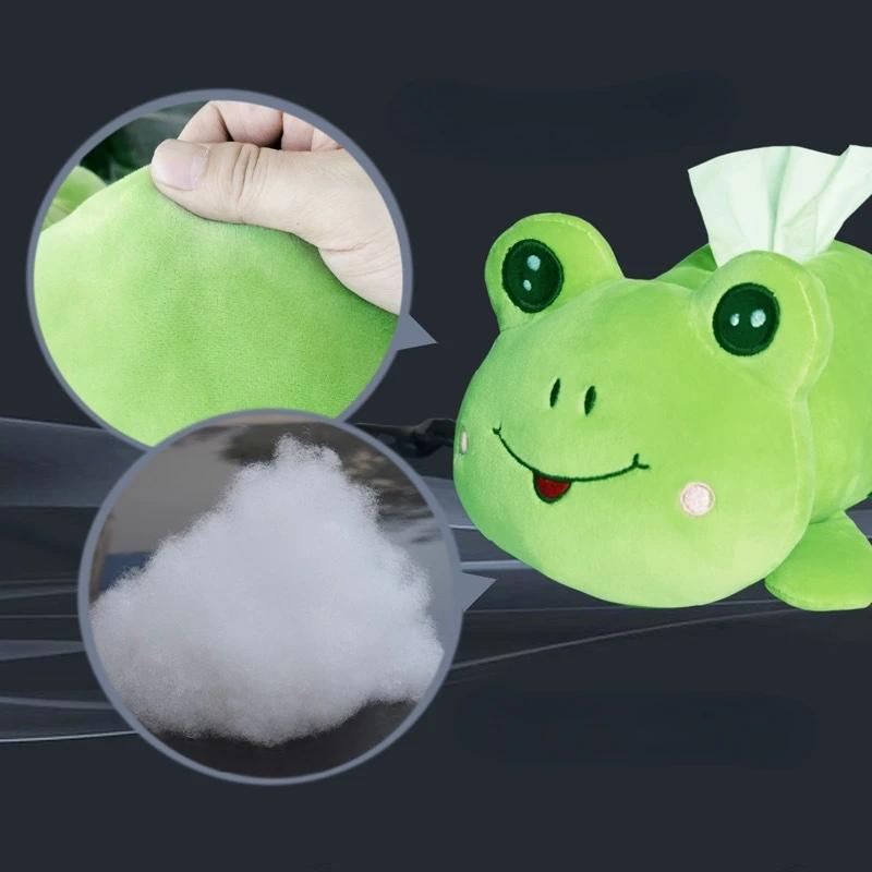 Car Armrest Box Cartoon Tissue Box Household Cute Animal Ornaments Drawer Box Car Decoration Accessories Tissue Boxes