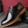 2025 Men's Business Casual Leather Monk Shoes - Medium Heel, Non-Slip, Wear-Resistant Cowhide