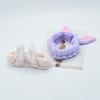 Cute Bunny Ear Cosmetic Hairband Fluffy Elastic Makeup Accessory for Shower Face Washing Facial Spa Cosplay