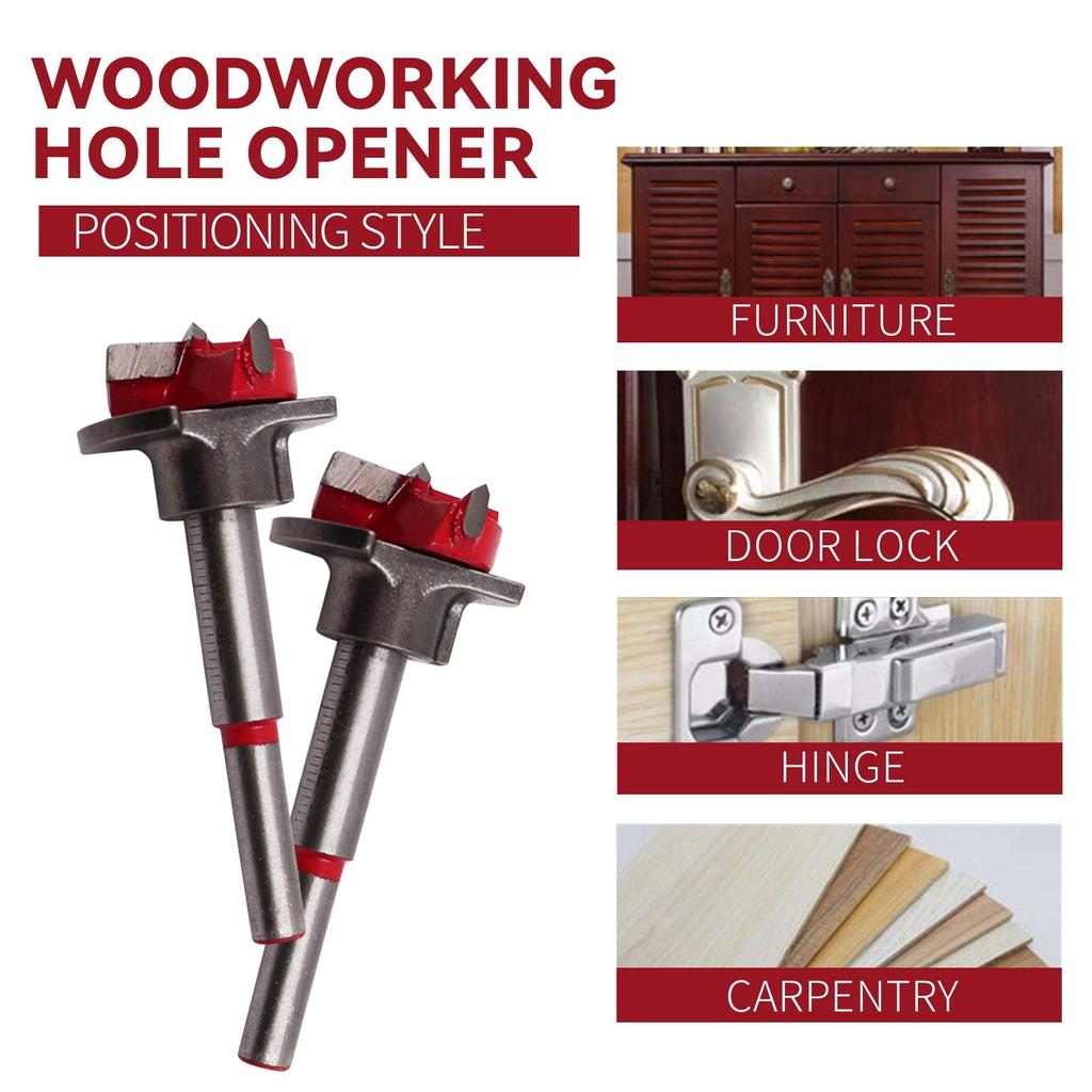 Woodworking Forstner Bit 25MM Hole Cutter with Depth Stop Collar and Hex Wrench for Precise Drilling in Wood and Composite Materials