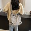 Trendy Cloth Bag Large Capacity Fashion Solid Color Shoulder Bag Casual Messenger Bag Pleated Commuter Tote Bag