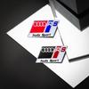 3D Aluminum Car Body Rear Trunk Tail Stickers Decal Center Cover For E2 Sline A1 Q2 B3 A4 8V 8L RS RS3 RS4 S5 RS6 Q1 S2 S3 TT E3