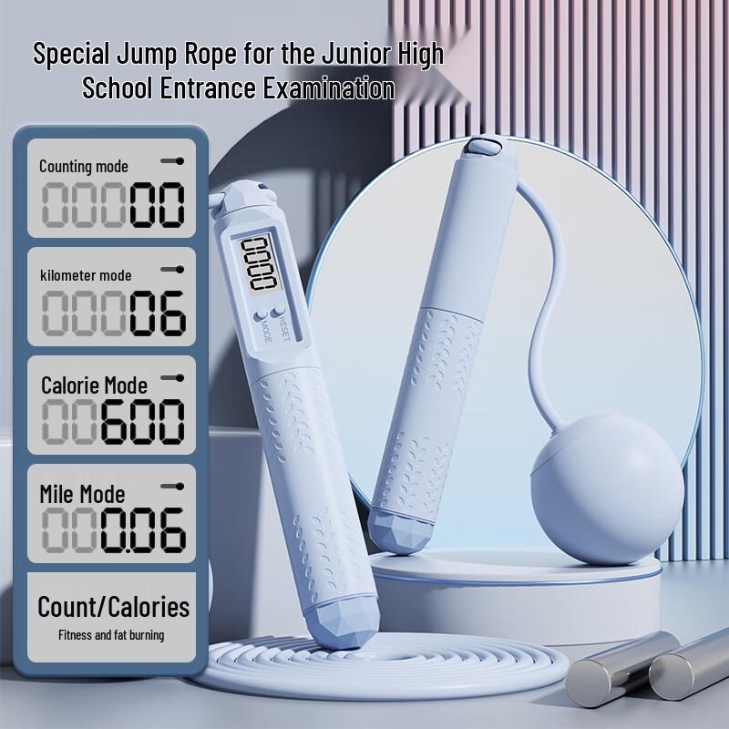 Longjian Weighted Electronic Counting Jump Rope CN plug (adapter included)