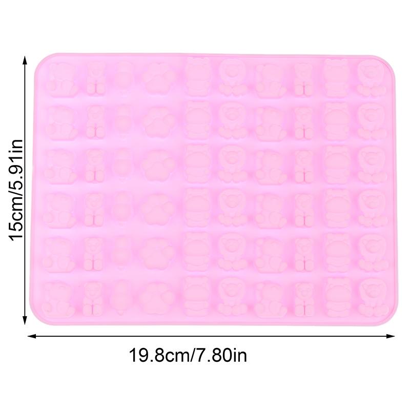 60 Cavity Animals Silicone Gummy Mold DIY Candy Chocolate Jelly Ice Cube Pralines Caramels Molds Cake Decorating Baking Tool