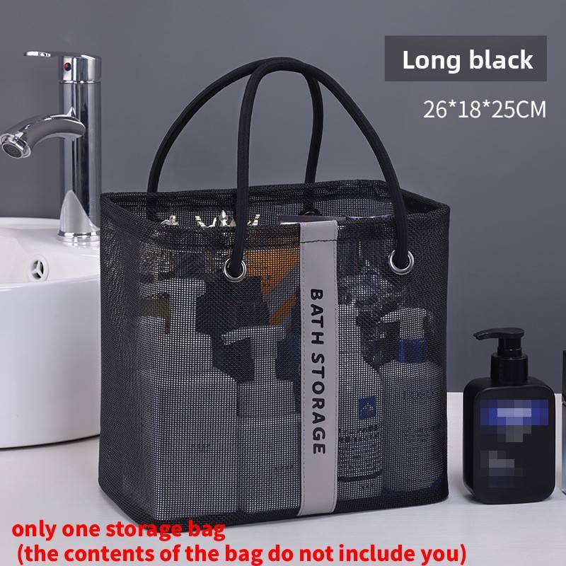 Mesh Travel Toiletry Bag With Large Capacity For Bathroom And Gym Use