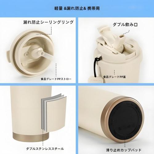 MYEEDA Medical-Grade 316 Stainless Steel Tumbler with Lid and Straw, Spill-Proof, 520ml, Easy-to-Wash, Large Capacity, Vacuum Insulated, Stainless Ste