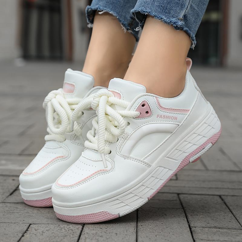 Dziecięce buty sportowe na czterech kółkach Wrotki Można ukryć jako płaskie buty sportowe Buty do jazdy na łyżwach Buty sportowe Damskie buty do jazdy na łyżwach