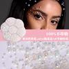 Nail Art Jewelry 7 Grid Plum Blossom Abs Semi-Round Flat Bottom Nail Art Pearl Nail Art Decoration Mixed
