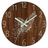 12" Luminous Silent Quartz Wall Clock - Creative Wooden Design for Living Room