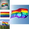 Lightweight 5ft X 3ft Rainbow Lgbt Flag With Double Stitched Edges For Long-lasting Use