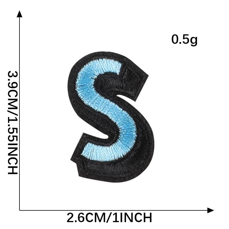 Duoku Computer Embroidery English Alphabet Cloth Label Name Label Ball Suit Mark Patch Clothing Accessories Embroidery Cloth Sticker