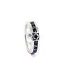 Mezmic Black Iris Silver Ring