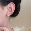 Yellow Diamond Square Studs - S925 Silver Needle