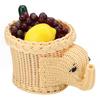 Cartoon Elefantenform Rattan Brot Obst Snacks Aufbewahrungskörbe Lebensmittel Servierkörbe(Braun)