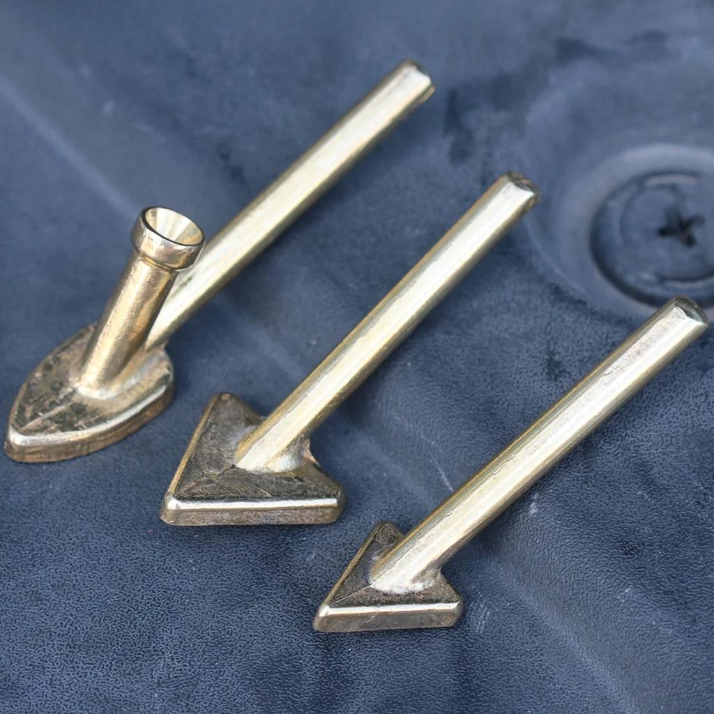 Soldering Iron Tips Set Copper Triangular Smoothing Head Welding Tips Iron Plastic Welder-Replace Tips Car Bumper Welder Kit