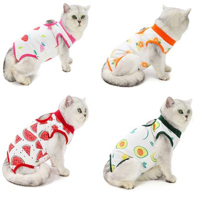 Cat Recovery Suit Kitten Suit E-Collar Alternative for Cats Puppies Small Dogs Abdominal Skin Anti Licking Pajamas Pet Clothing